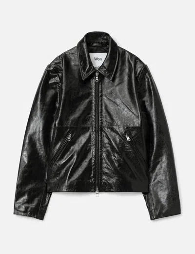Won Hundred Dutton Leather Jacket In Black