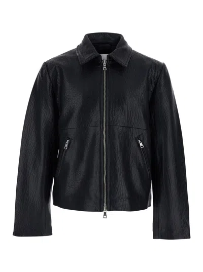 Won Hundred Dutton Leather Jacket In Black