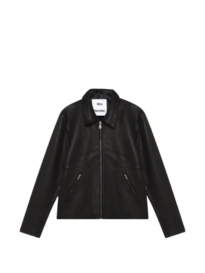 Won Hundred Dutton Leather Jacket In Black