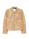 Won Hundred Dutton Leather Jacket In Neutral