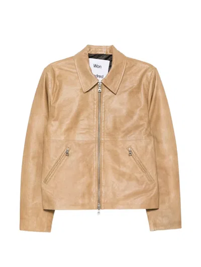 Won Hundred Dutton Leather Jacket In Multi