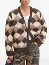 Won Hundred Edmonton Argyle Buttoned Cardigan In Brown