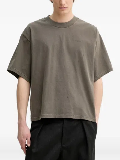 Won Hundred Embroidered-detail T-shirt In Gray