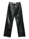 Won Hundred Genoa Leather Trousers In Black