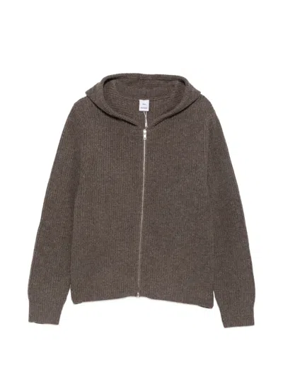Won Hundred Glasgow Ribbed-knit Hoodie In Brown