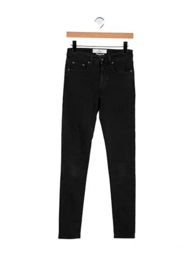 Pre-owned Won Hundred High-rise Skinny Leg Jeans In Black