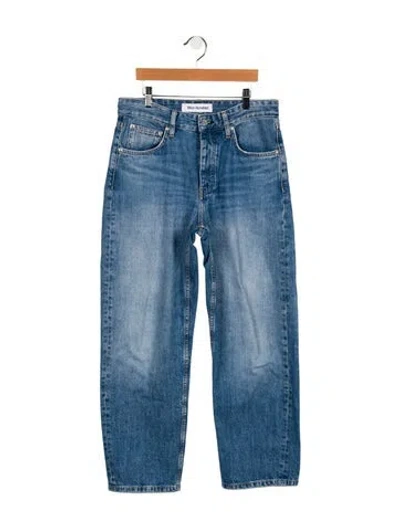 Pre-owned Won Hundred High-rise Straight Leg Jeans In Blue
