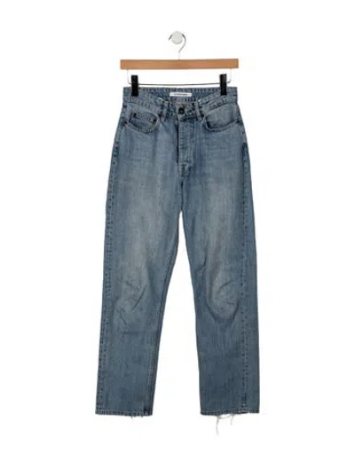 Pre-owned Won Hundred High-rise Straight Leg Jeans In Blue