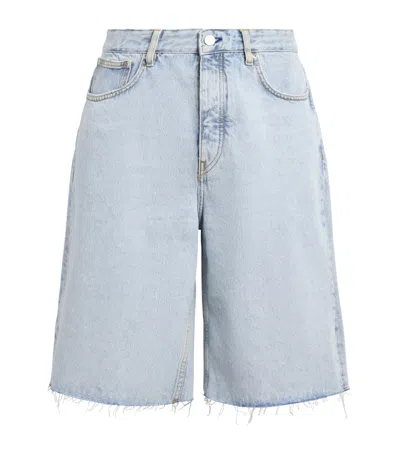 Won Hundred Kayce Denim Shorts In Blue