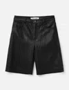 Won Hundred Kayce Leather Shorts In Black