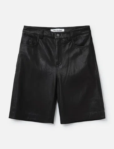 Won Hundred Kayce Leather Shorts In Black