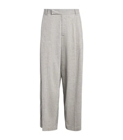 Won Hundred Linen-blend Eron Tailored Trousers In Gray