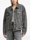 Won Hundred Liverpool Button-fastening Denim Jacket In Gray