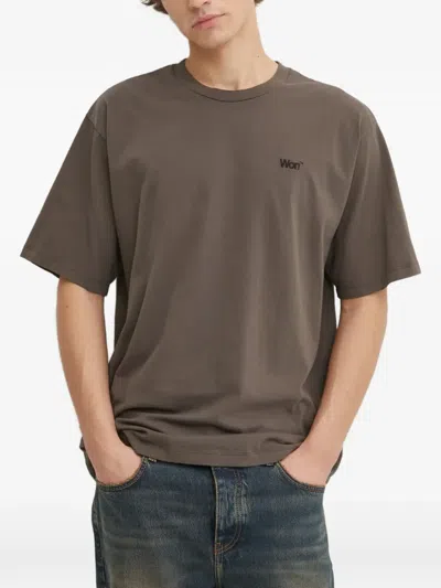 Won Hundred Logo-detail T-shirt In Brown