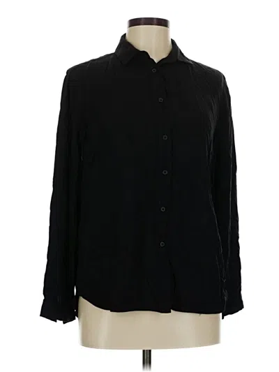 Pre-owned Won Hundred Long Sleeve Blouse In Black