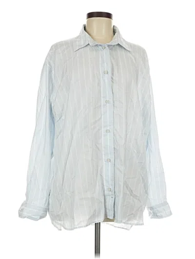 Pre-owned Won Hundred Long Sleeve Button Down Shirt In Blue