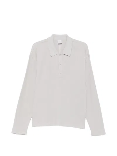 Won Hundred Long-sleeve Polo Shirt In Gray