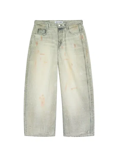 Won Hundred Lyon Digital-print Distressed Jeans In Green