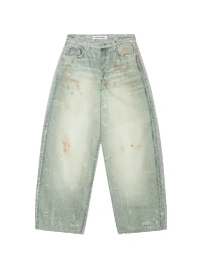 Won Hundred Lyon Printed Baggy Jeans In Green