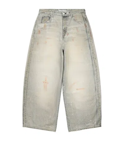 Won Hundred Lyon Printed Straight Jeans In Gray