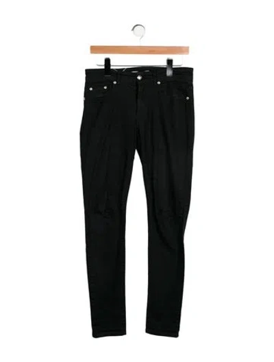 Pre-owned Won Hundred Mid-rise Skinny Leg Jeans In Black