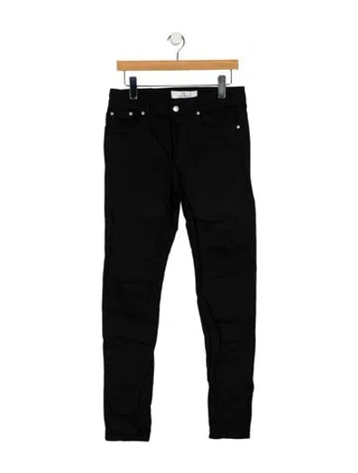 Pre-owned Won Hundred Mid-rise Skinny Leg Jeans In Black