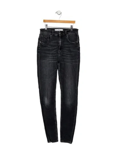 Pre-owned Won Hundred Mid-rise Skinny Leg Jeans In Blue