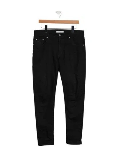 Pre-owned Won Hundred Mid-rise Straight Leg Jeans In Black