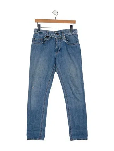 Pre-owned Won Hundred Mid-rise Straight Leg Jeans In Blue