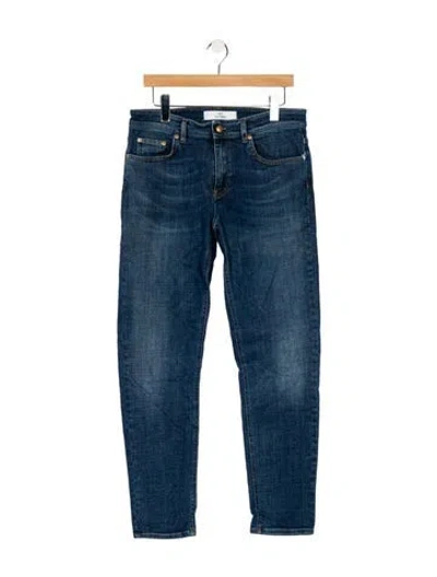 Pre-owned Won Hundred Mid-rise Straight Leg Jeans In Blue