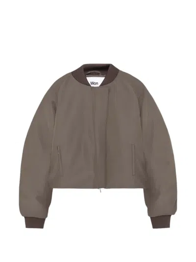 Won Hundred Otto Padded Bomber Jacket In Brown