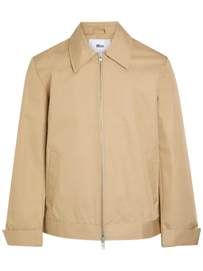 Won Hundred Peter Twill Jacket In Sand