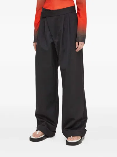 Won Hundred Pleated-design Trousers In Black