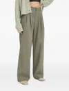 Won Hundred Pleated-design Trousers In Green