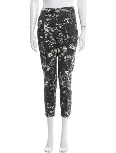 Pre-owned Won Hundred Printed Skinny Leg Pants In Gray