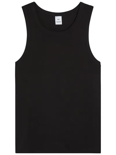 Won Hundred Ribbed Stretch-cotton Tank Top In Black