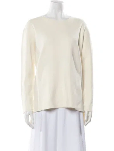 Pre-owned Won Hundred Scoop Neck Sweater In Neutral