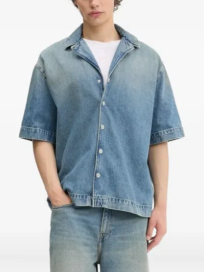 Won Hundred Short-sleeve Button Shirt In Blue
