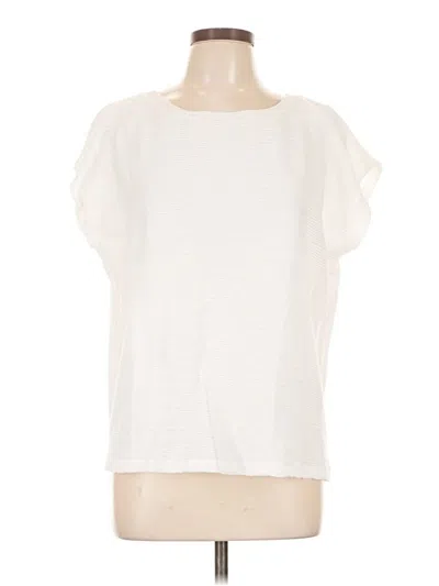 Pre-owned Won Hundred Short Sleeve Top Ivory Boatneck Tops