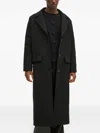 Won Hundred Single-breasted Longline Coat In Black