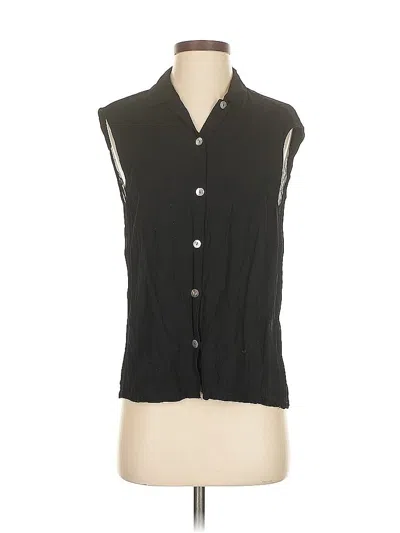 Pre-owned Won Hundred Sleeveless Button Down Shirt In Black