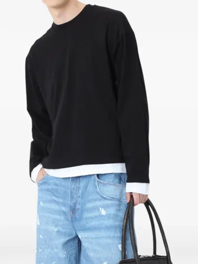 Won Hundred Steven Layered-effect T-shirt In Black