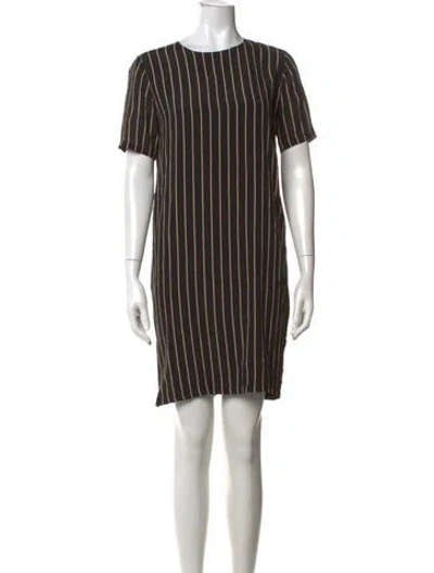 Pre-owned Won Hundred Striped Mini Dress In Multicolor