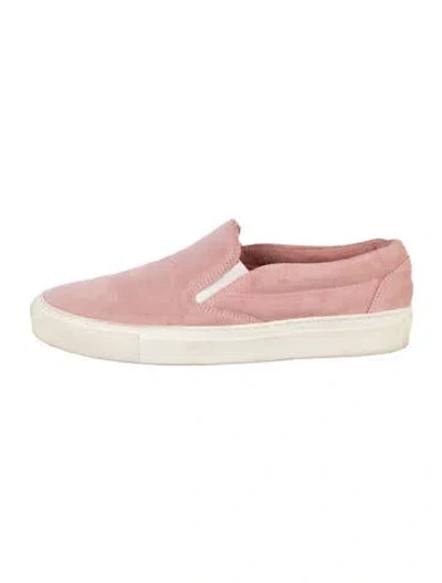 Pre-owned Won Hundred Suede Sneakers In Pink
