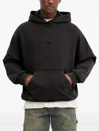 Won Hundred Washed Embroidered Hoodie In Gold