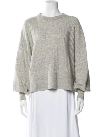 Pre-owned Won Hundred Wool Crew Neck Sweater In Gray