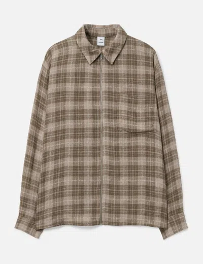 Won Hundred Zayne Zip Shirt In Brown