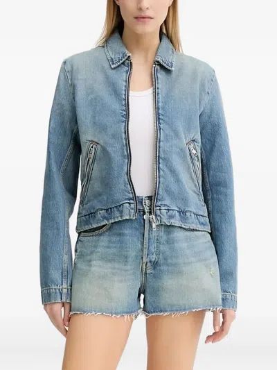 WON HUNDRED ZIP-FASTENING DENIM JACKET