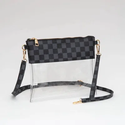 Wona Trading Women's Clear Checkered Crossbody Bag In Black