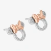 Wonder Fine Jewelry Disney Jewels Collection 1/8 Ct. T.w. Natural White Diamond 14k Rose Gold Over Silver Sterling Silve
